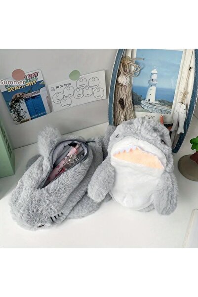 Kawaii Χαριτωμένη θήκη για στυλό από βελούδινο καρχαρία