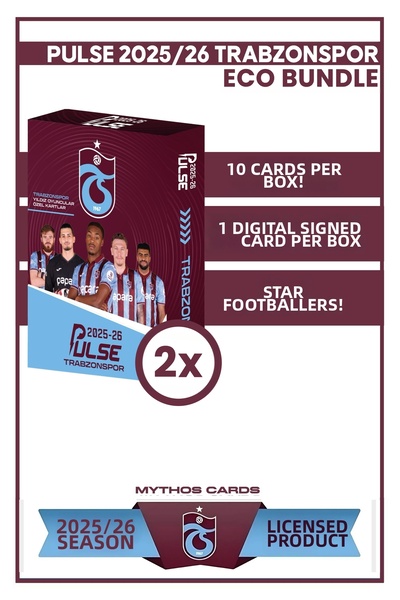 Trabzonspor حزمة إيكو - بطاقات لاعبي كرة القدم بولس 2025/26 - عبوتان