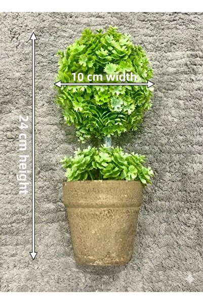 FB Cup زهرة صناعية من خشب البقس على شكل كرة مزدوجة صغيرة لتزيين الطاولة S أزر...