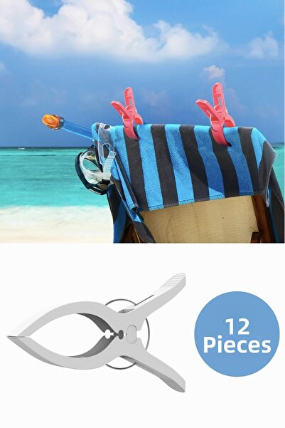 Eynel مشبك كبير لمنشفة الشاطئ، مثبت لسرير الشمس، مشبك للتعليق على السجاد، مشب...