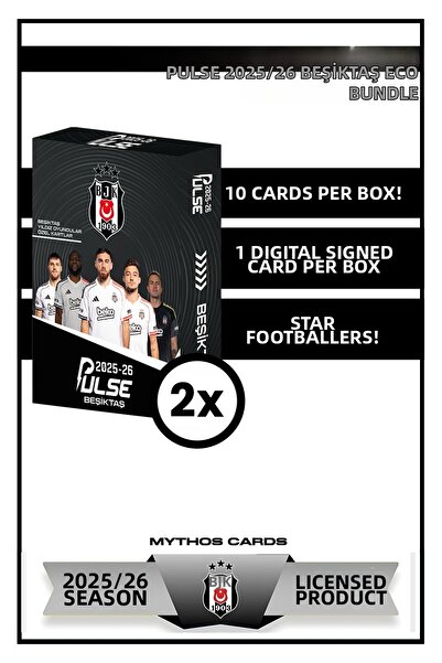 Beşiktaş Eco Bundle - - Pulse Football Player Cards 2025/26 - 2 Packs