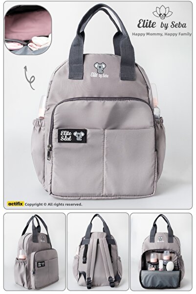 elite by seba Gray Parla Baby Care Bag