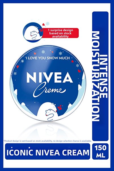 NIVEA كريم 150 مل - حماية لليدين والوجه والجسم، ملمس ناعم للبشرة، ترطيب مكثف ...