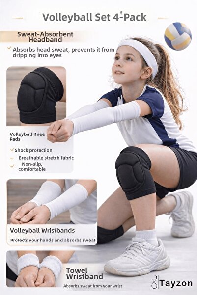 Tayzon مجموعة الكرة الطائرة - منصات الركبة للكرة الطائرة الإسفنجية المدعومة ب...