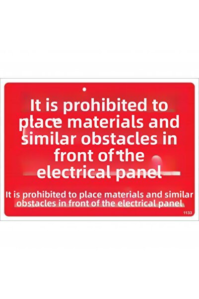 Ethab Ticaret Power Board Prohibited to Put Materials and Similar Obstacles o...