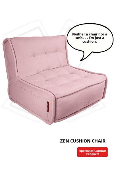 XPERMATE Сгъваема възглавница за стол в скандинавски стил Ергономична възглавница за сядане с облегалка 80x60 розова Zen