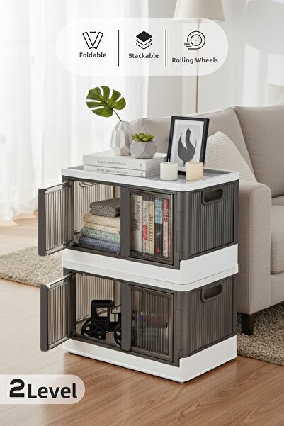 Vienev Set dulap organizator din 2 piese antracit - multifuncțional și pliabil