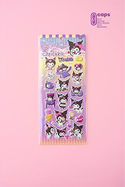 caps office Set de 22 de autocolante 3D în relief cu tematică Kuromi, 3 bucăț...