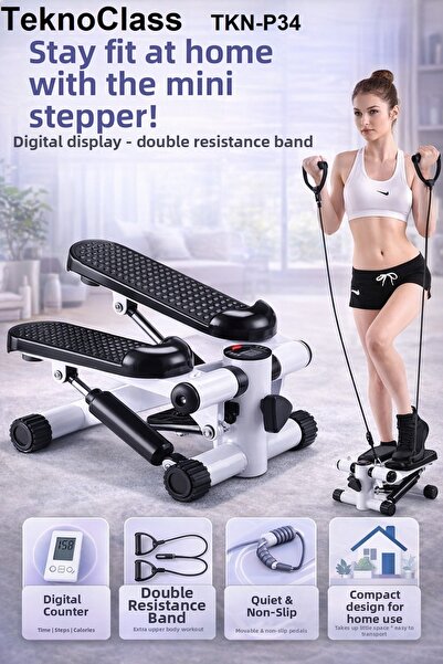 Canderel Aparat de exerciții cu rezistență dublă și curele, cu afișaj digital...