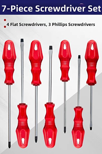 Epilons مجموعة مفكات براغي مكونة من 7 قطع (4 مفكات براغي عادية و3 مفكات براغي...