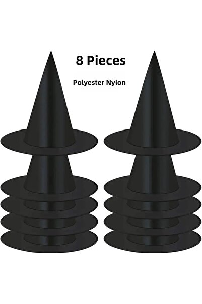 Marsilyan 8 Μαύρα Καπέλα Μάγισσας – Ενηλίκων &amp;   Αξεσουάρ παιδικής στολής...