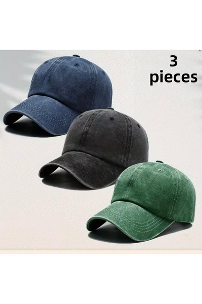 akix قبعة رياضية عتيقة للجنسين قابلة للتعديل حسب الرأس 3 قطع