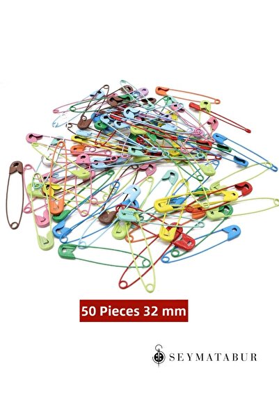 BALIM ÖRGÜ EVİ Safety Pin 32 mm 50 Pieces Mix Color