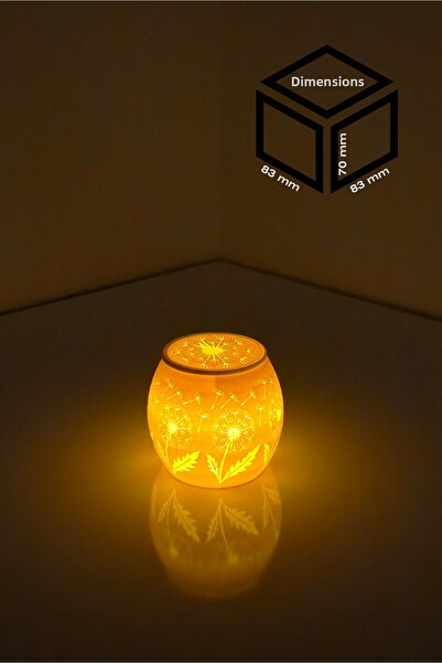 Filamentim حامل شموع تيلايت بطباعة ثلاثية الأبعاد بنمط الهندباء البرية - يتضم...