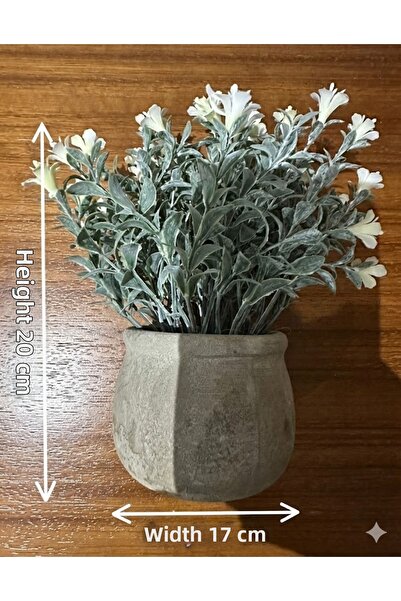 FB Cup قطعة واحدة من الزهور الاصطناعية البيضاء، مجموعة زينة صغيرة لسطح الطاول...