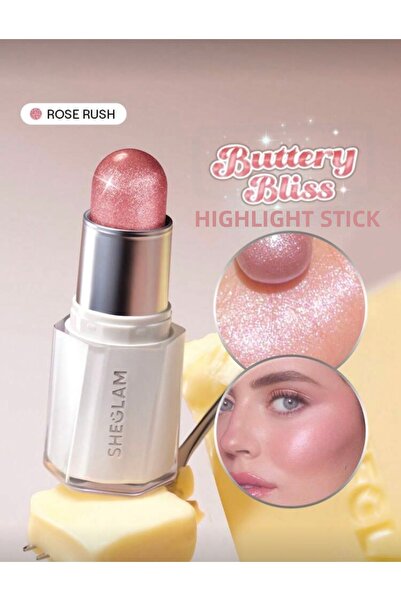 SHEGLAM Buttery Bling Cream Illuminator Stick – Rose Rush