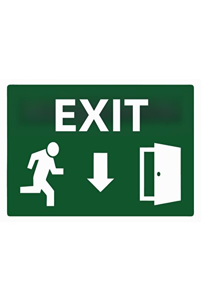 ZiPrinter لافتة تحذيرية للخروج/الخروج من مادة PVC مقاس A5 15×21 سم