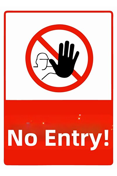 ZiPrinter لا يُسمح به! لافتة تحذير من مادة PVC مقاس A3 30x42 سم