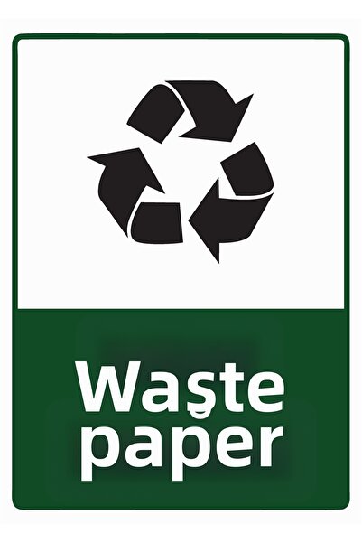 ZiPrinter Waste Paper Isg Warning Sign Pvc A5 15X21 cm