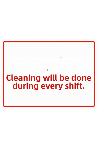 ZiPrinter سيتم التنظيف في كل دور، لافتة تحذيرية من البي في سي مقاس A4 21×30 سم