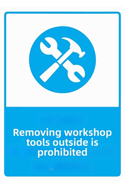 ZiPrinter من يخرج من الورشة يفعل ذلك بخاطئ - لافتة تحذير من مادة PVC مقاس A5 ...