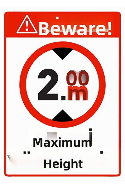 ZiPrinter انتبه! لافتة تحذيرية من نوع Azami Height isg بطول 2 متر من مادة PVC...