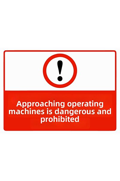 ZiPrinter لافتة تحذيرية: التقرب من الآلات العاملة خطير ومرسوم عليه حظر - مصنو...