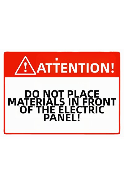 ZiPrinter انتبه! لا تترك أي شيء على واجهة لوحة التحكم الكهربائية! لافتة تحذير...