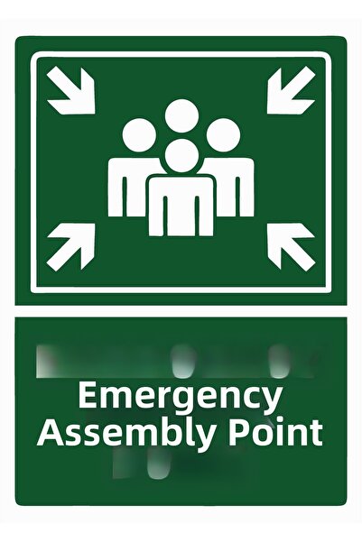 ZiPrinter Emergency Muster Point Isg Warning Sign Pvc A5 15X21 cm