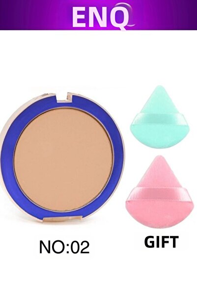 ENQ Professional Highly Pigmented Matte Powder with Mirror and Sponge - with ...