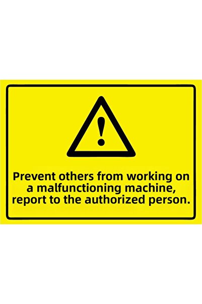 ZiPrinter لافتة تحذيرية من نوع isg بعبارة 'إخطار المختصين بوجود آلة معيبة'، مصنوعة من مادة PVC، مقاس A3 30×42 سم