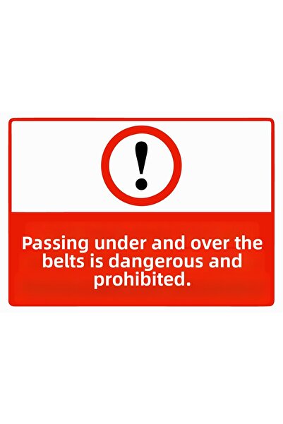 ZiPrinter لافتة تحذيرية من isg: عدم المرور فوق أو تحت الأشرطة خطير ومرسوم علي...