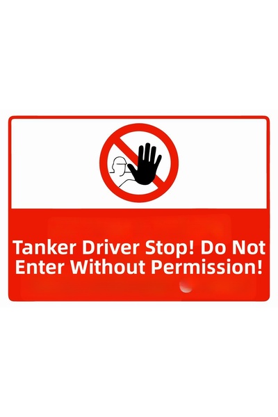 ZiPrinter سائق الشاحنة، توقف! لافتة تحذيرية من البلاستيك PVC مقاس A4 21×30 سم...