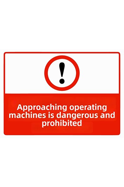 ZiPrinter لافتة تحذيرية: الوصول إلى الآلات الحركية خطير ومرسوم عليهان، مصنوعة...