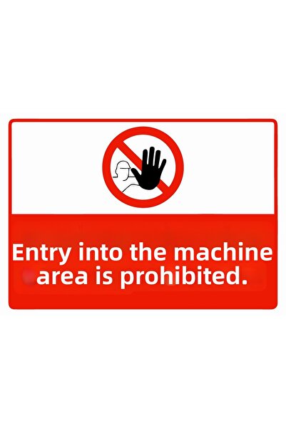 ZiPrinter ممنوع الدخول إلى المصنع - لافتة تحذيرية من البلاستيك PVC مقاس A4 21...