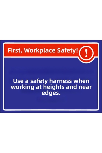 ZiPrinter سلامة العمل أولاً، فراغ وعمل على ارتفاعات، حزام الأمان، لافتة تحذير...