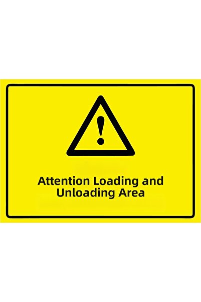 ZiPrinter Attention Loading and Unloading Area Isg Warning Sign Pvc A3 30X42 cm