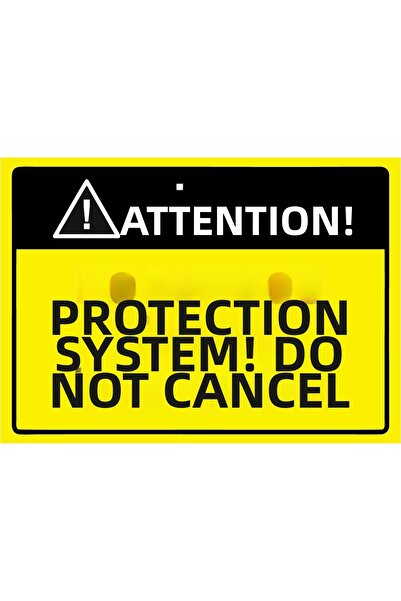 ZiPrinter انتبه! نظام الحماية! لافتة تحذير من الإلغاء مصنوعة من مادة PVC مقاس...