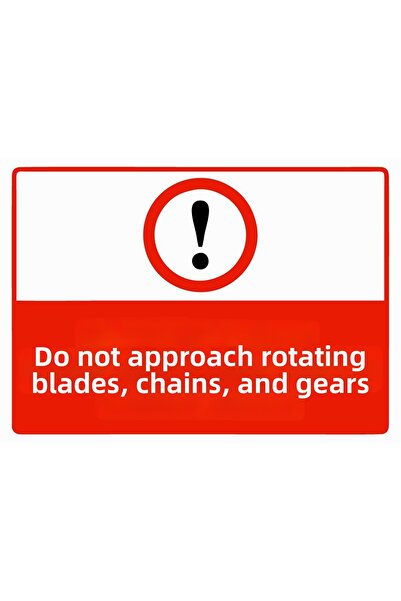 ZiPrinter لافتة تحذيرية من نوع isg: لا تقترب من المطاحن الدوارة أو الأحزمة أو...