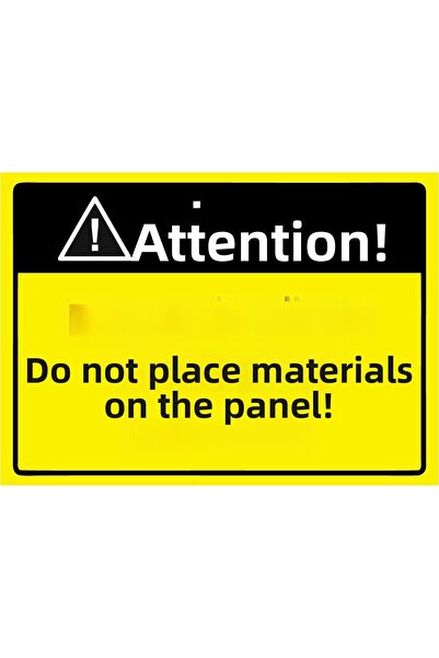 ZiPrinter Attention Do Not Place Objects on the Dashboard Isg Warning Sign Pv...