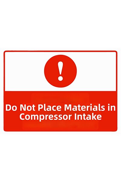 ZiPrinter لافتة تحذيرية من مادة PVC A5 مقاس 15x21 سم توضع أمام مداخل الضاغط