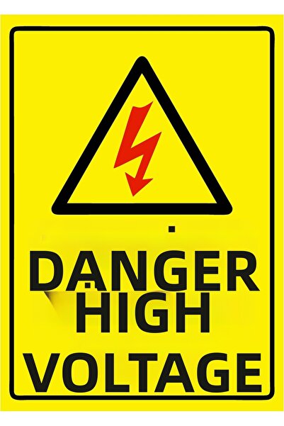 ZiPrinter Danger High Volt Isg Warning Sign Pvc A5 15X21 cm