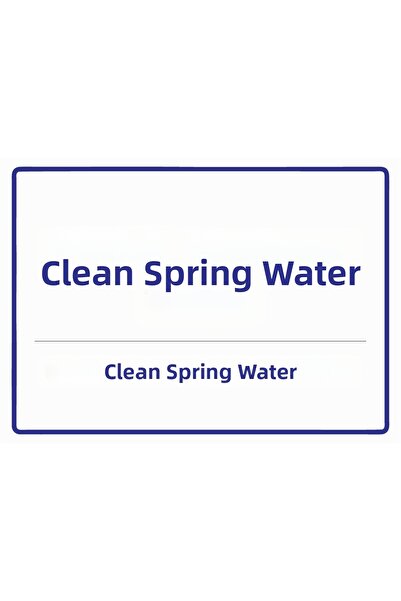 ZiPrinter لافتة تحذيرية من مياه الينابيع النظيفة CLEAN SPRING WATER مصنوعة من...