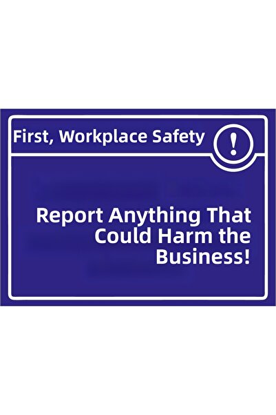 ZiPrinter لافتة تحذيرية من شركة isg بعبارة 'اعلم كل ما قد يضر العمل'، مصنوعة ...