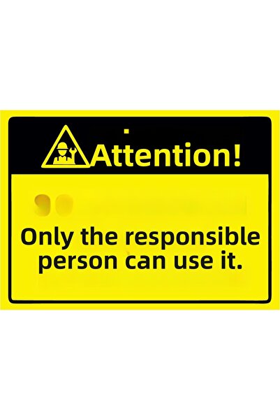 ZiPrinter انتبه! لافتة تحذيرية 'لا أحد إلا المسؤول يحق له استخدامها' مصنوعة م...