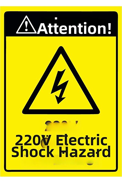 ZiPrinter انتبه! لافتة تحذيرية من مخاطر الموت 220 فولت، مصنوعة من مادة PVC مق...