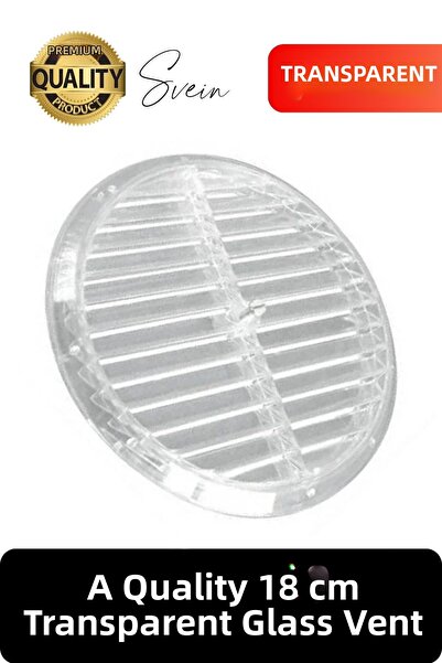 Svein Capac izolat pentru ventilație, reglabil, 18 cm, capac transparent, gri...