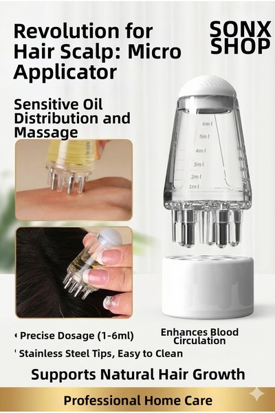 sonx Scalp Applicator and Massage Comb with Scale - Precise Oil & Serum Applicator