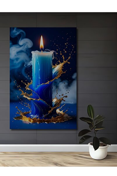 Teona Ahşap Διακοσμητικό ξύλινο τραπέζι με εμφάνιση μυστικής μπλε λαδομπογιάς