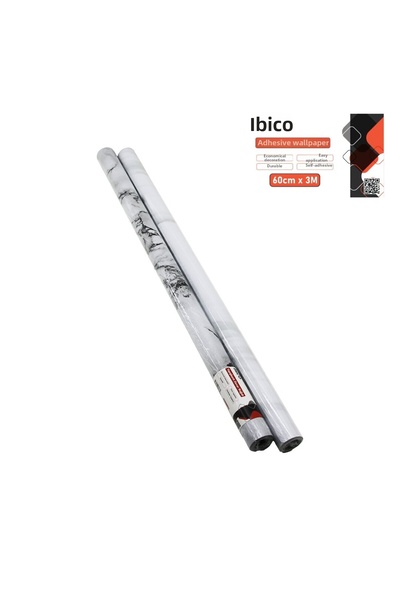 Pazarcan ملصق رقائقي لسطح الطاولة بنمط الرخام الأبيض مقاس 3 أمتار × 60 سم - و...